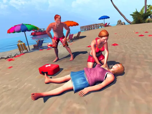 Beach Rescue Game android App screenshot 1